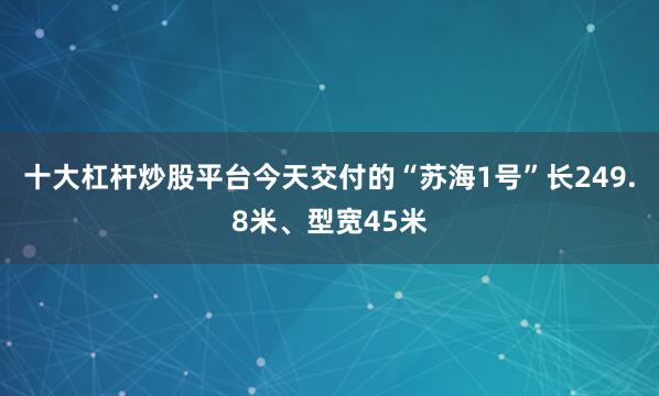 十大杠杆炒股平台今天交付的“苏海1号”长249.8米、型宽45米