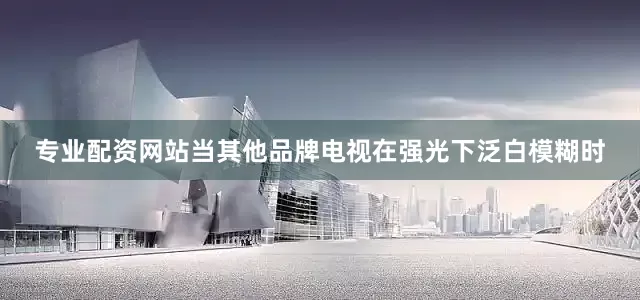 专业配资网站当其他品牌电视在强光下泛白模糊时