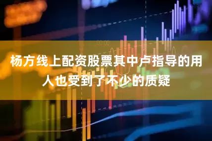 杨方线上配资股票其中卢指导的用人也受到了不少的质疑